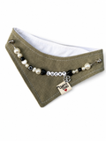 Bandana en jean upcyclé à personnaliser - KAKI