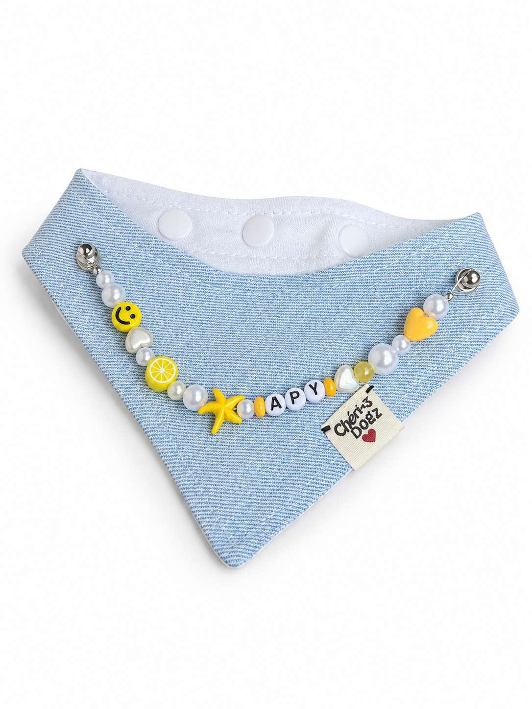 Bandana en jean upcyclé à personnaliser - JEAN CLAIR