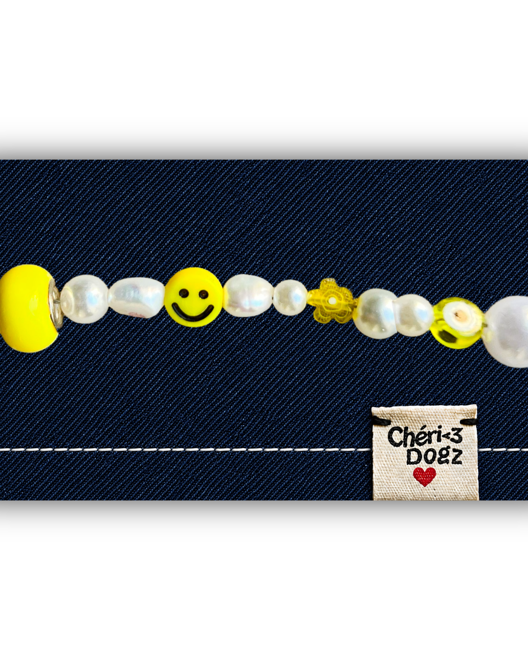 Bandana chien à personnaliser en jean upcyclé - JEAN FONCÉ