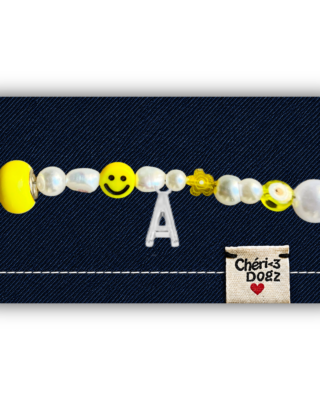 Bandana chien à personnaliser en jean upcyclé - JEAN FONCÉ