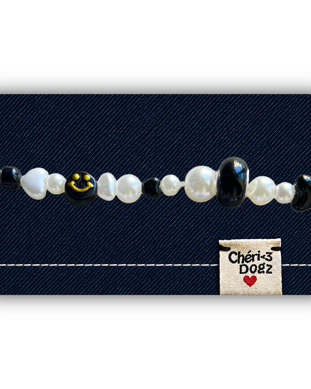 Bandana chien à personnaliser en jean upcyclé - JEAN FONCÉ