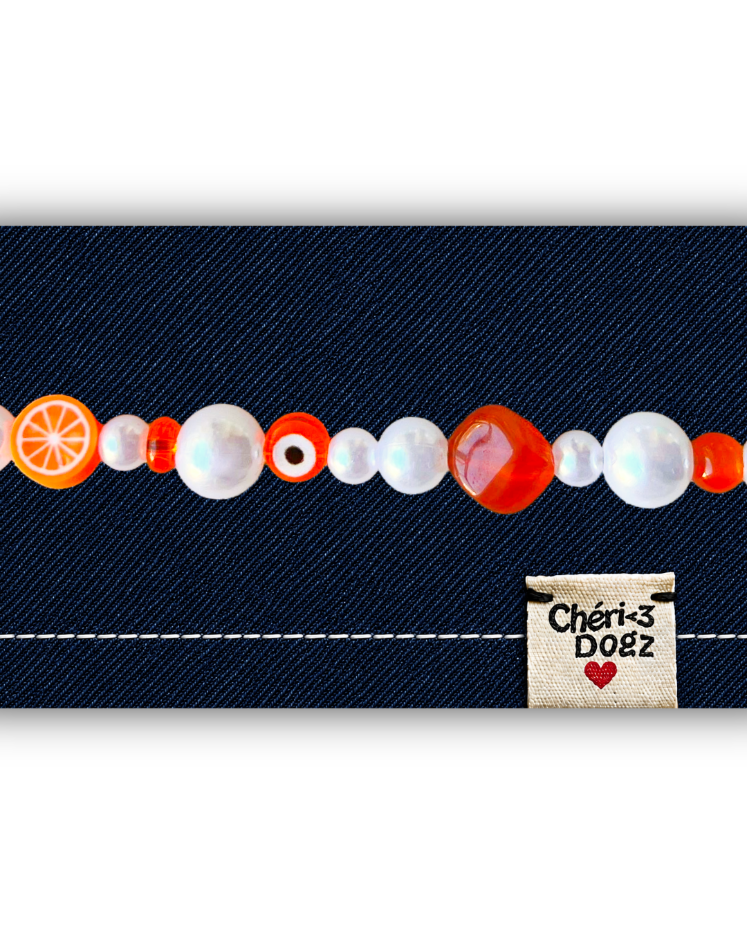 Bandana en jean upcyclé à personnaliser - JEAN FONCÉ