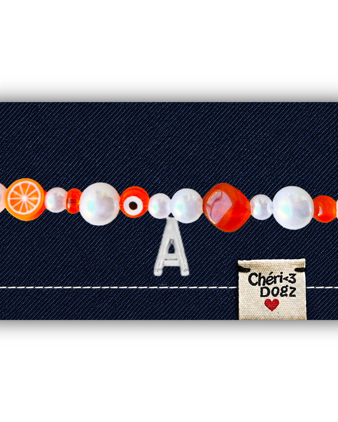 Bandana chien à personnaliser en jean upcyclé - JEAN FONCÉ