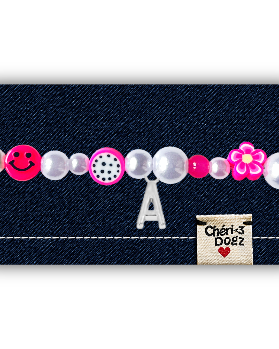 Bandana chien à personnaliser en jean upcyclé - JEAN FONCÉ