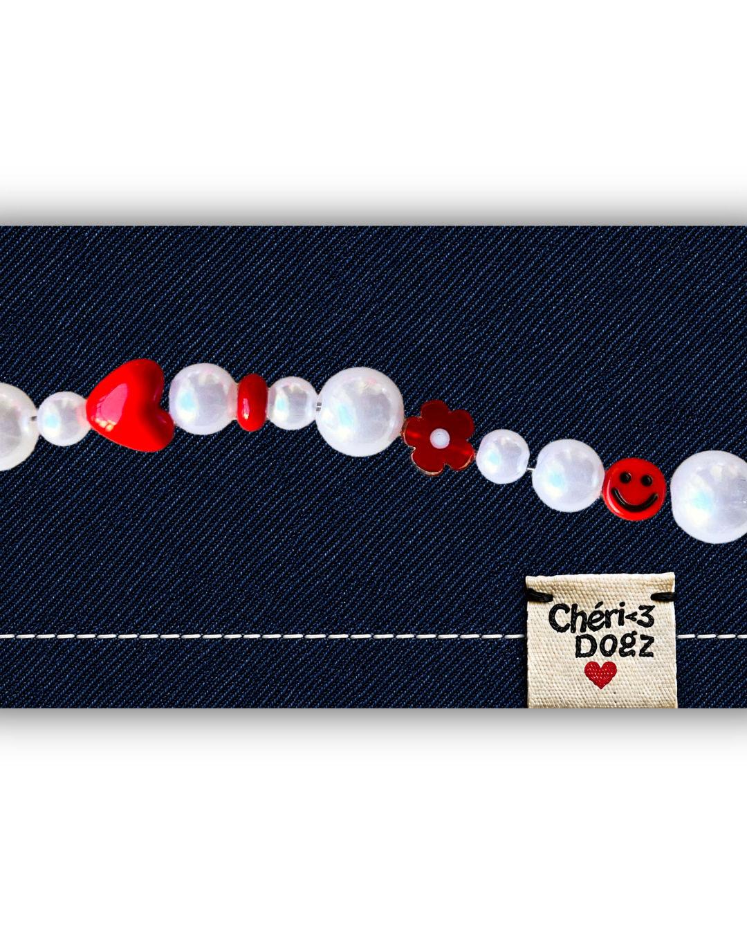 Bandana chien à personnaliser en jean upcyclé - JEAN FONCÉ