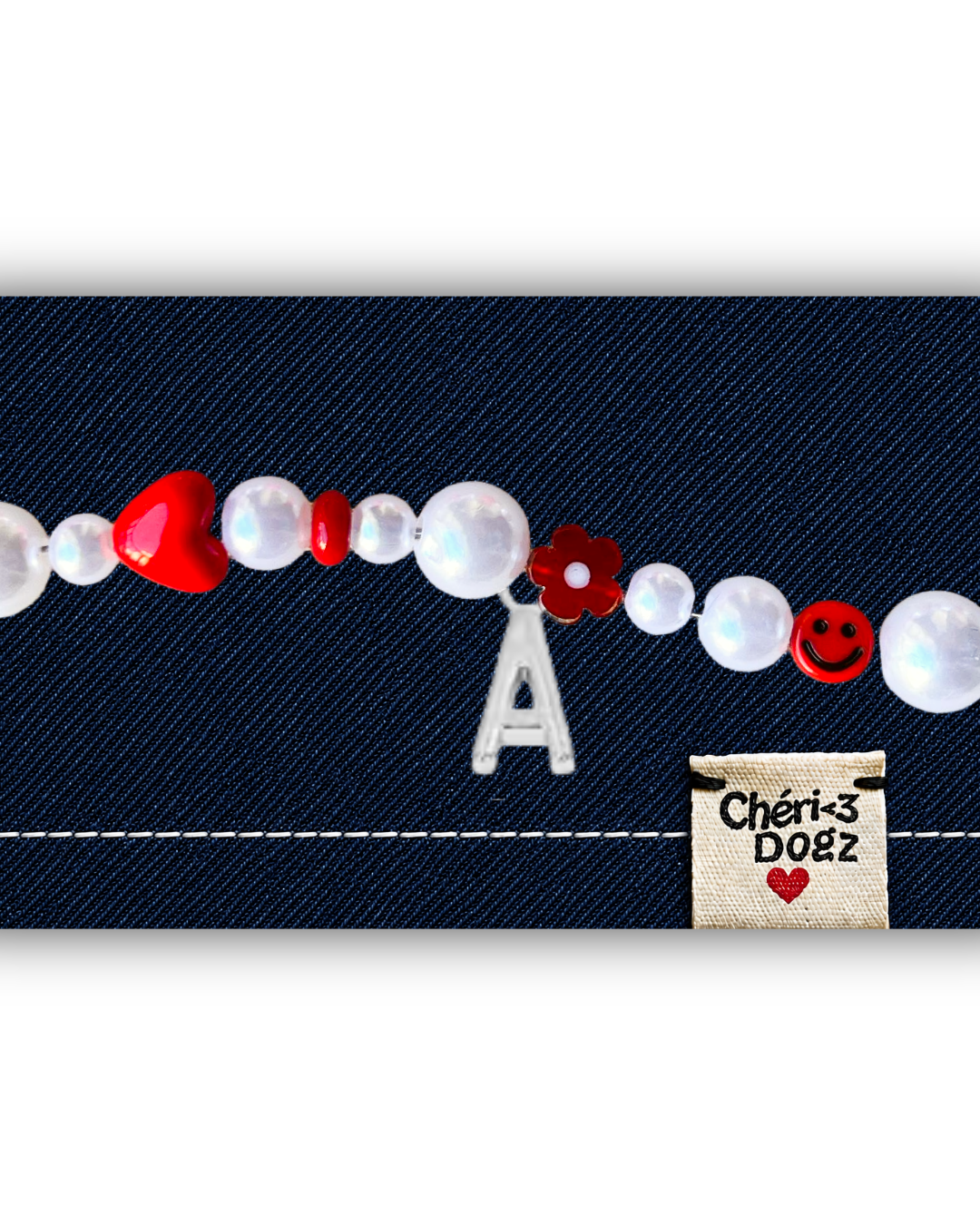 Bandana chien à personnaliser en jean upcyclé - JEAN FONCÉ