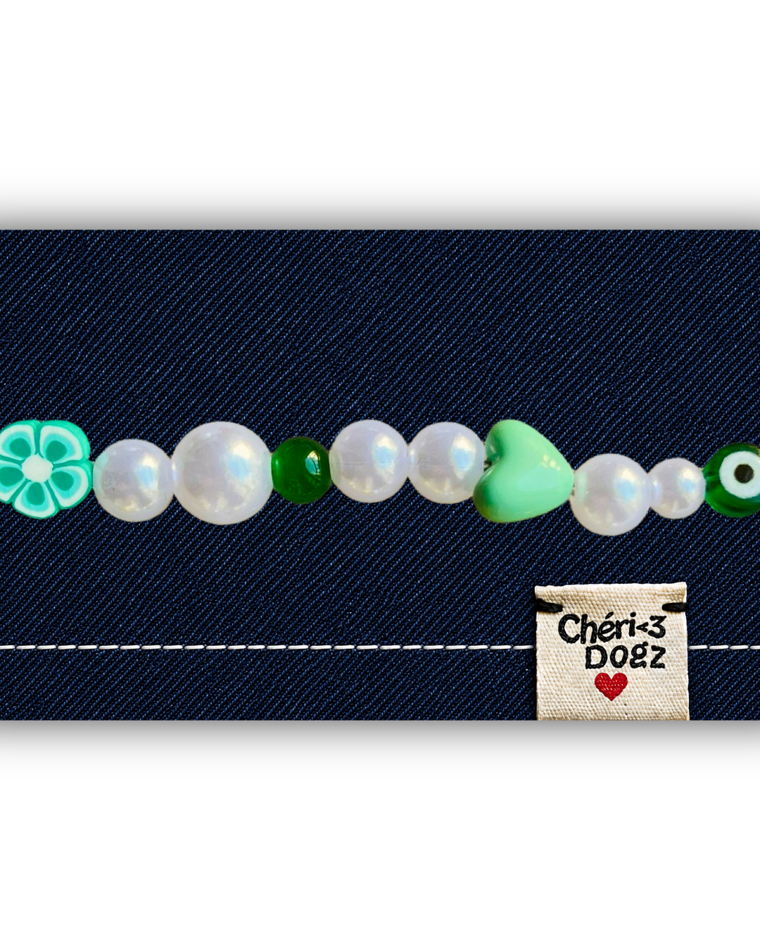 Bandana chien à personnaliser en jean upcyclé - JEAN FONCÉ