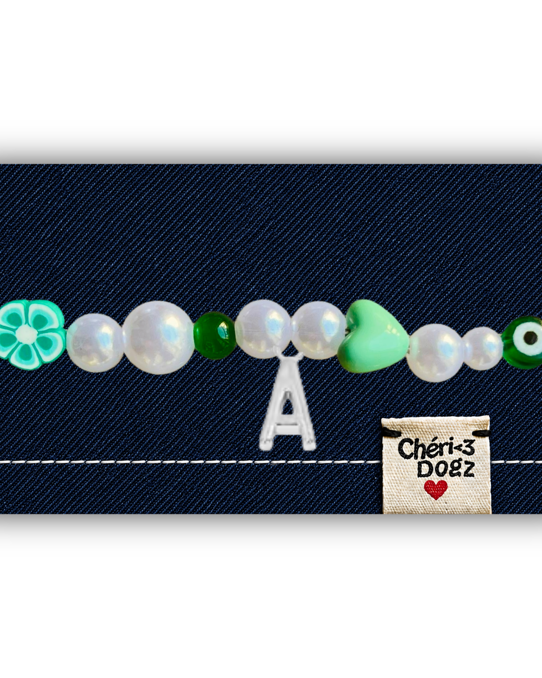 Bandana chien à personnaliser en jean upcyclé - JEAN FONCÉ