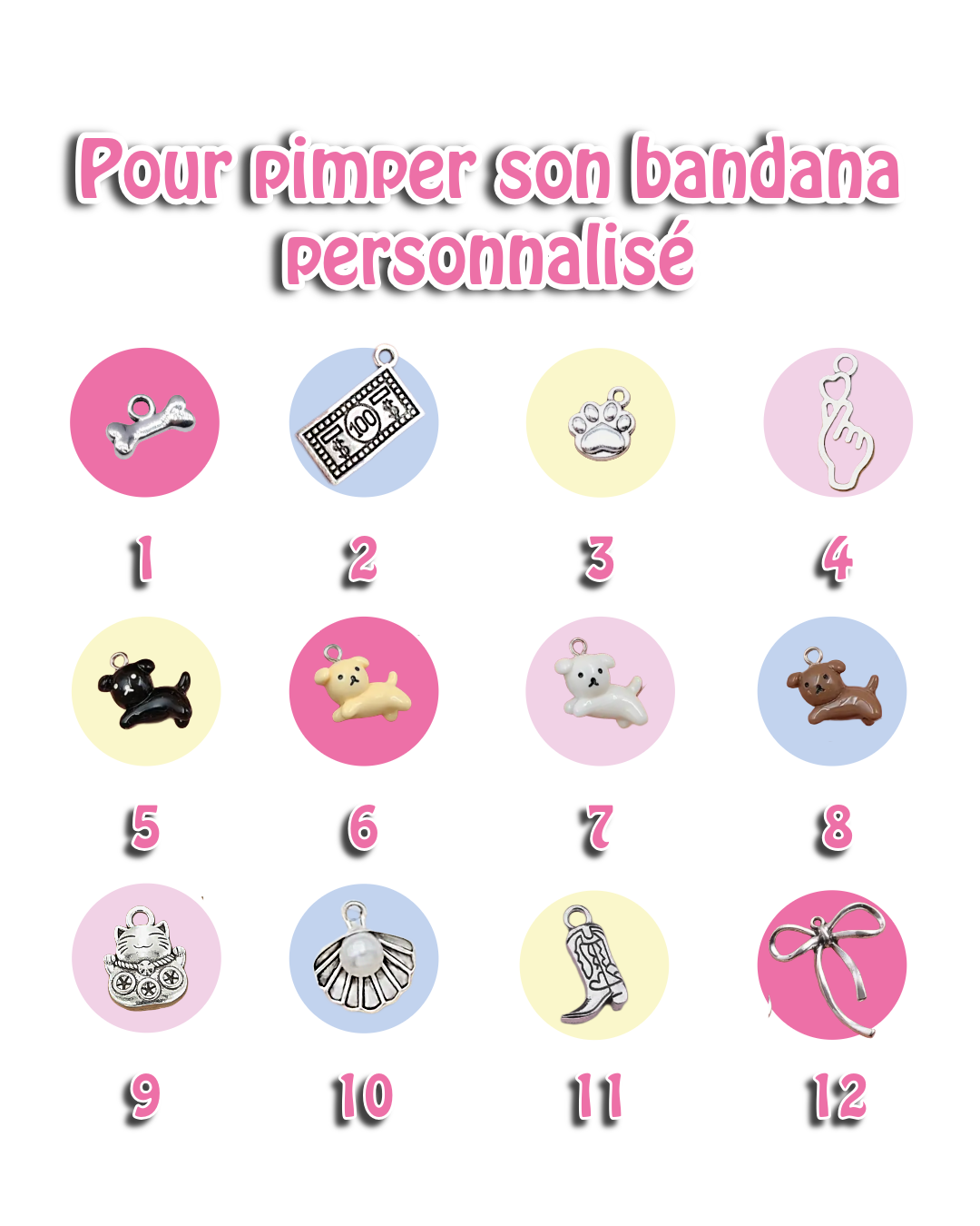 Charms — à ajouter au bandana personnalisé ✨