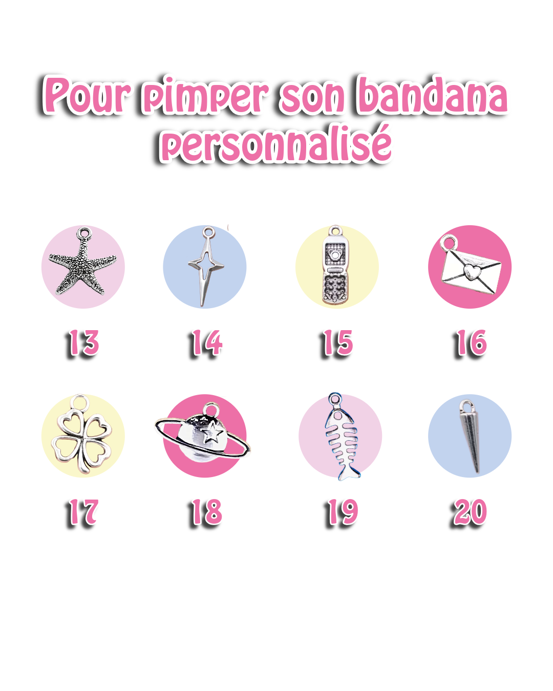 Charms — à ajouter au bandana personnalisé ✨