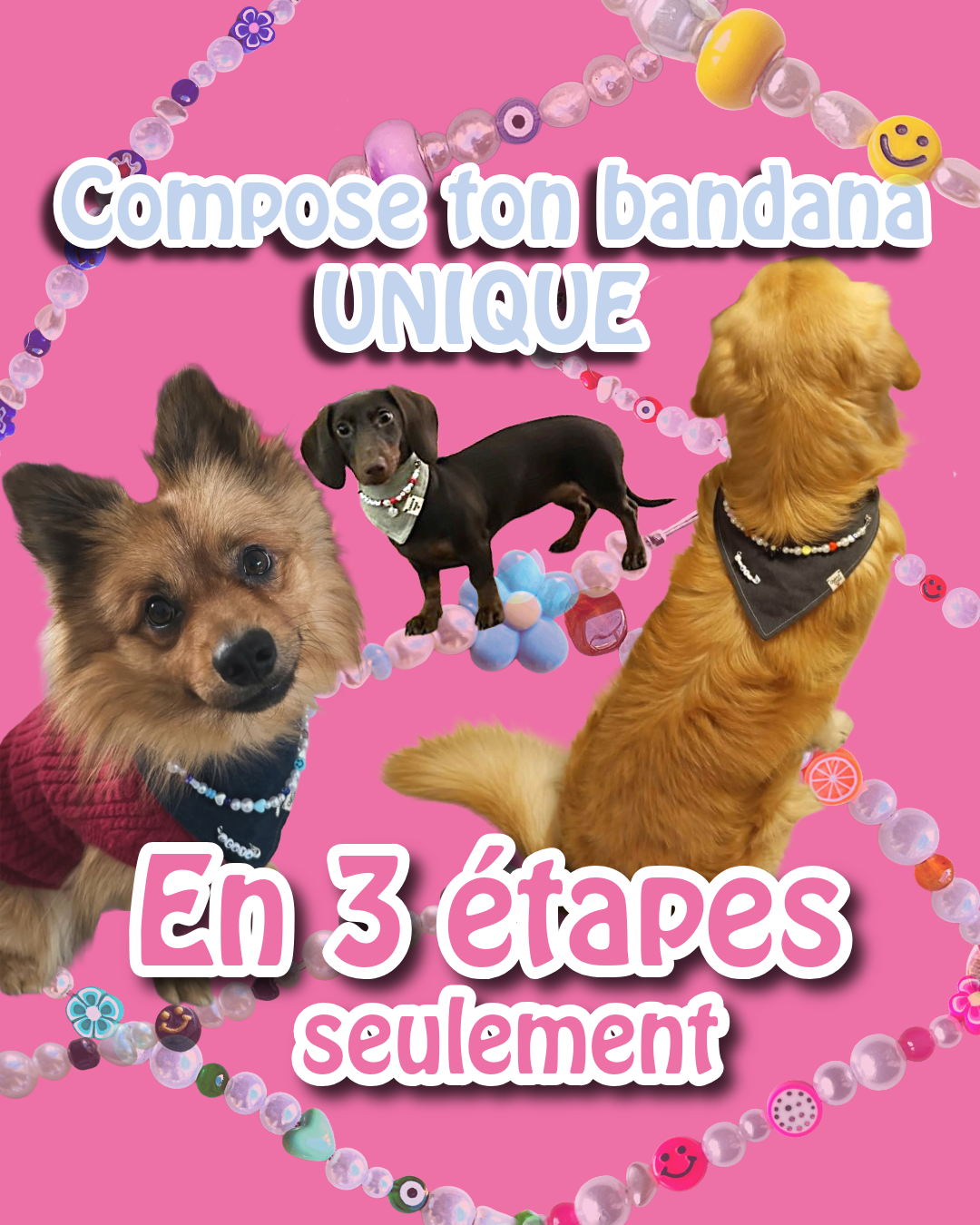 Bandana personnalisé en Jean upcyclé