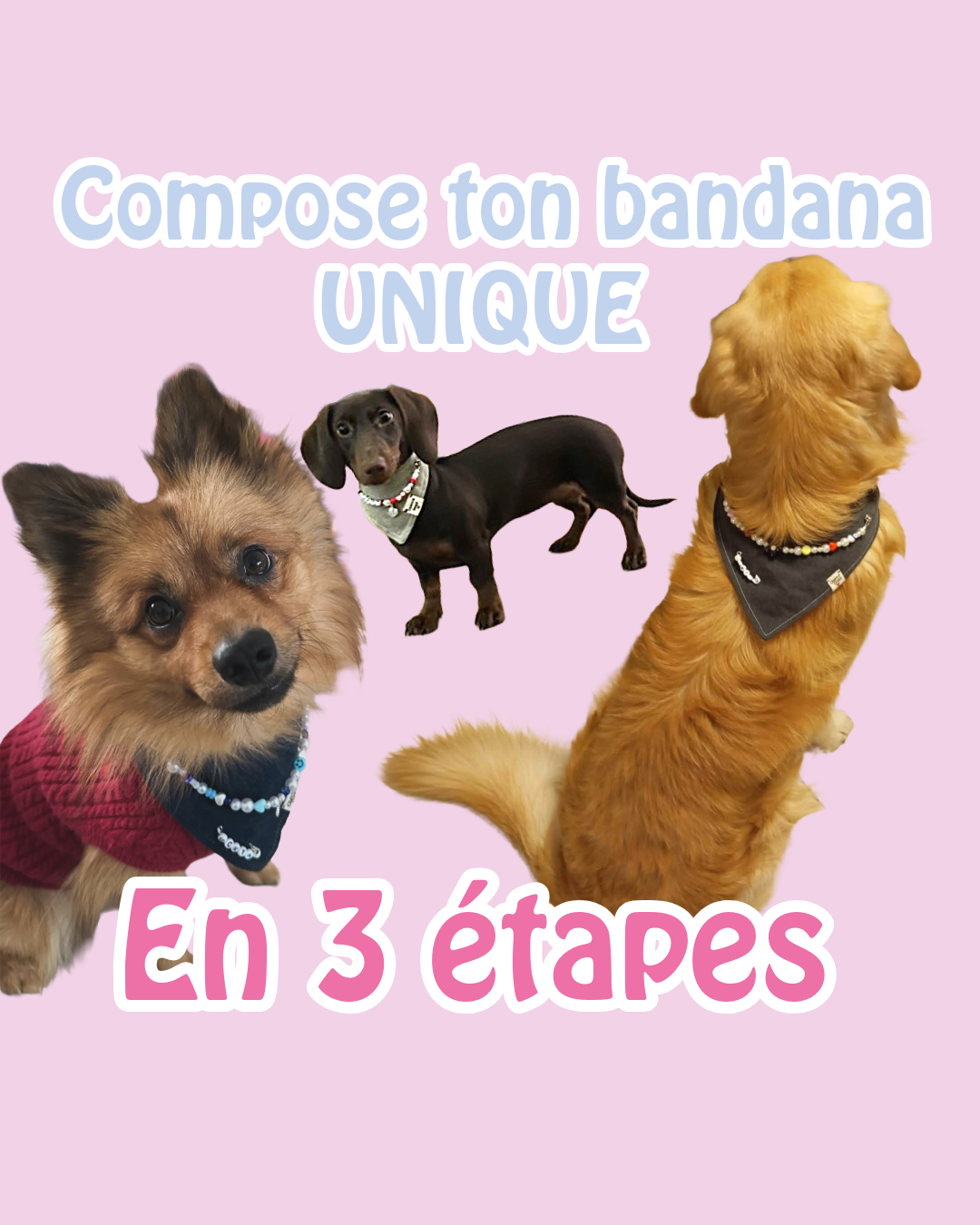 Bandana à personnaliser en jean upcyclé - JEAN CLAIR