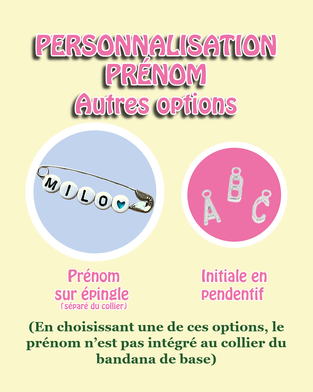 Personnalisation prénom — version pendentif ou épingle