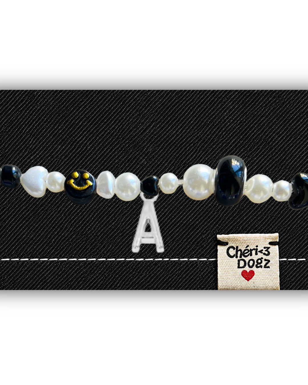 Bandana à personnaliser en jean upcyclé - NOIR